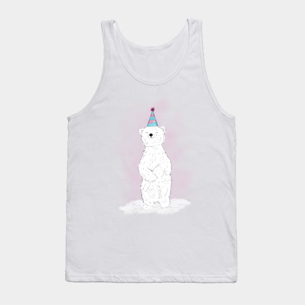 Party Polar Bear Tank Top by LauraKatMax